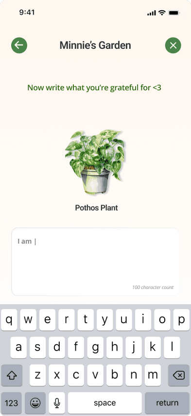 Bloom one-word gratitude prompt